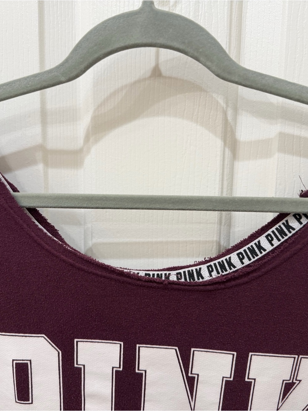 Victoria's Secret PINK Maroon Crewneck Sweatshirt - Picture 2 of 5